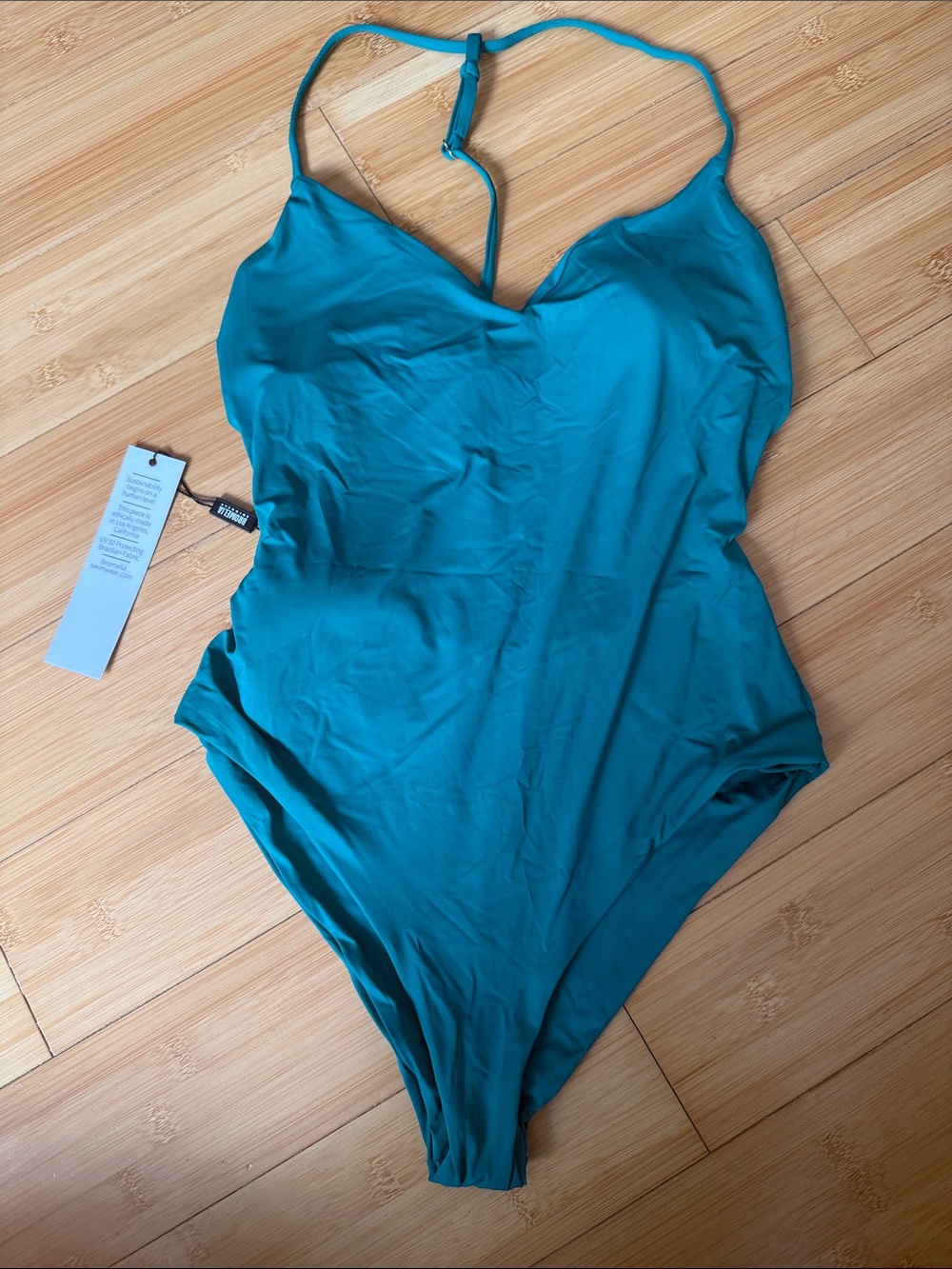Classic Teal One-Piece Swimsuit - Unbranded